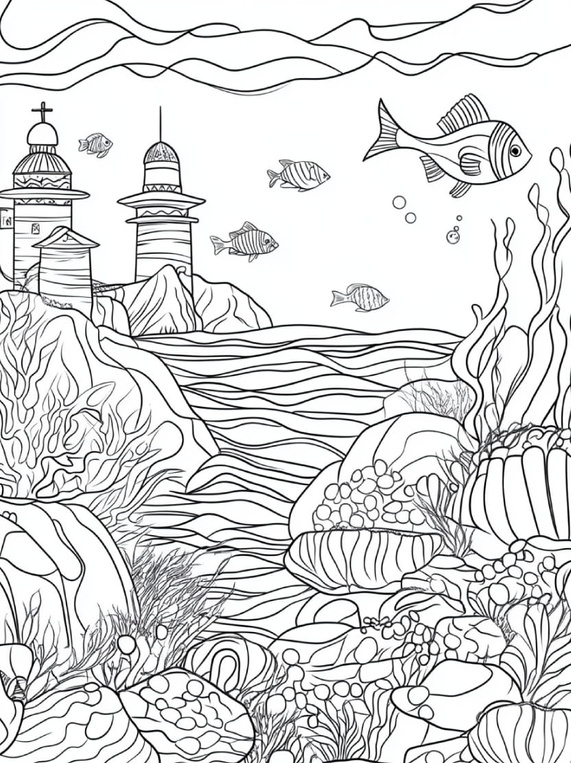 Coloriage Ocean Artistique