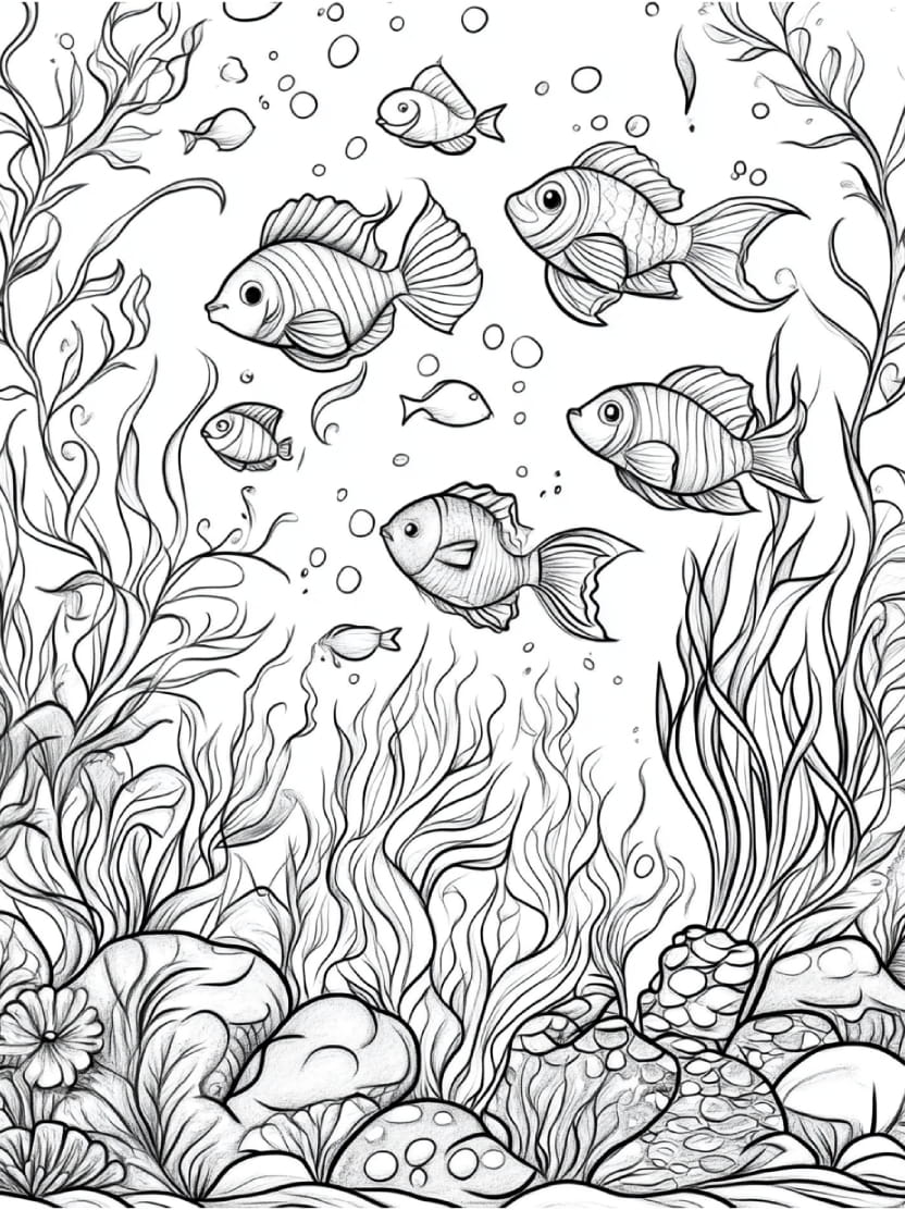 Coloriage Ocean Gratuit Pour Enfant A Imprimer