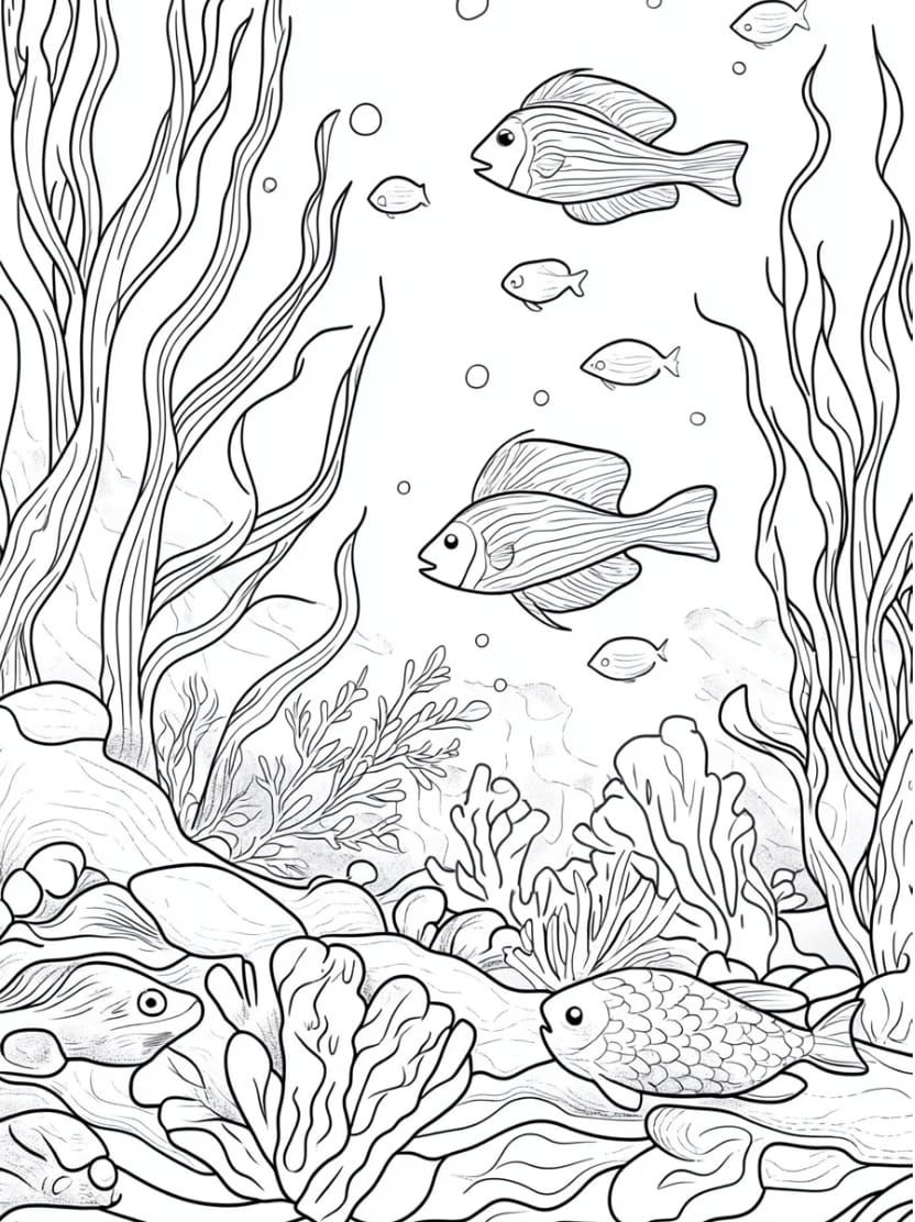 Coloriage Ocean Gratuit Pour Enfant