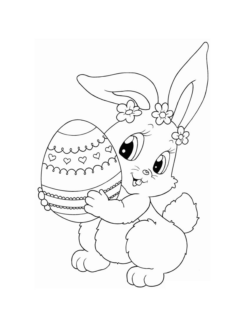 Coloriage Oeuf De Paques Lapin Beau