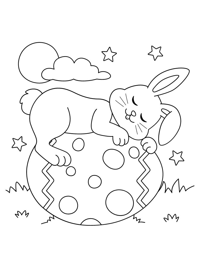 Coloriage Oeuf De Paques Tres Beau