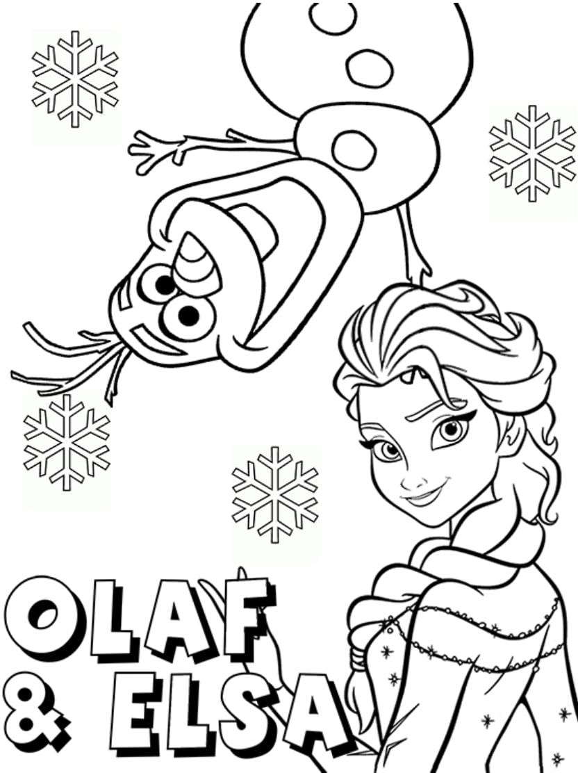 Coloriage Olaf Artistique