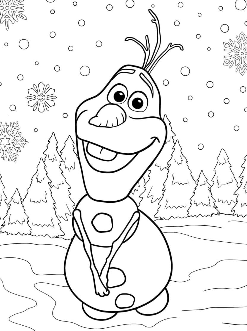 Coloriage Olaf Creatif