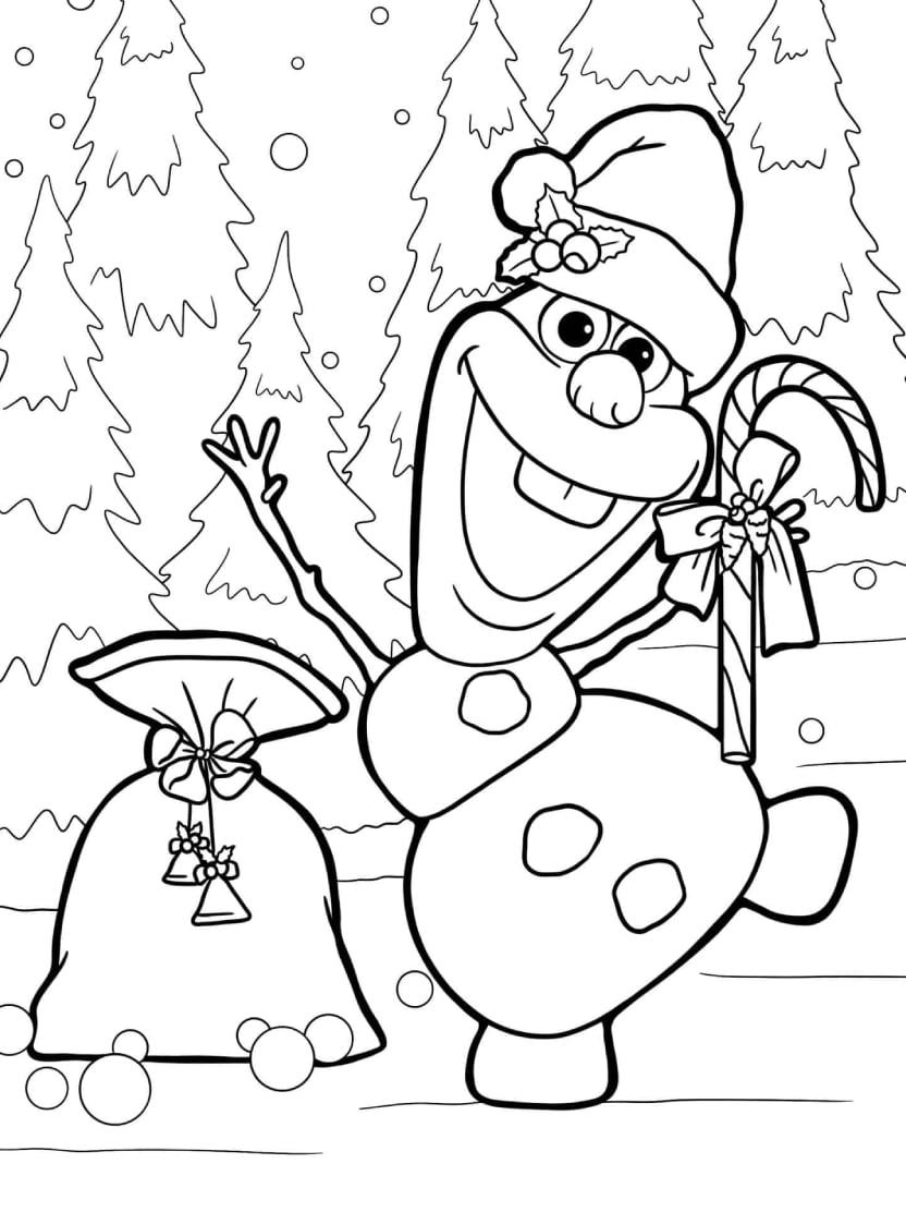 Coloriage Olaf Noel