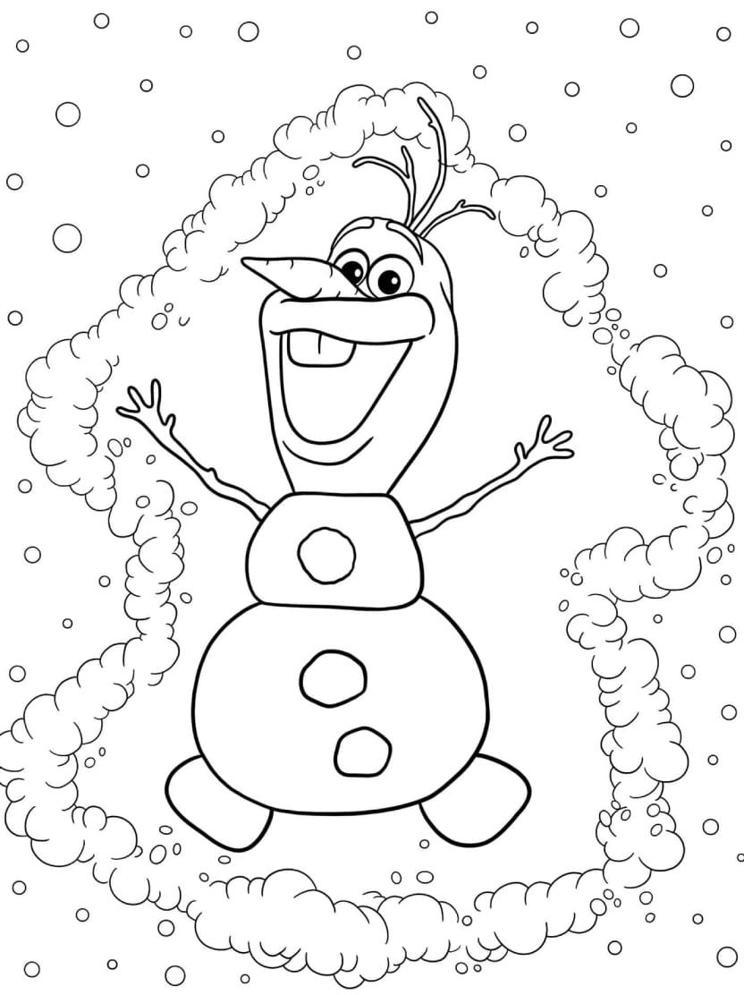 Coloriage Olaf Pour Enfants