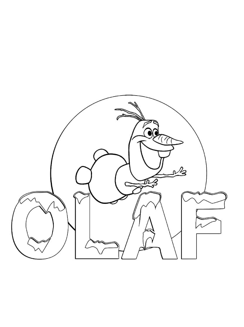 Coloriage Olaf Simple