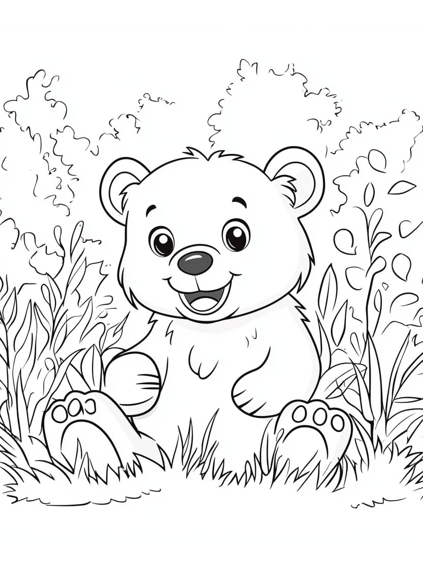 Coloriage Ours Creatif Pour Enfant