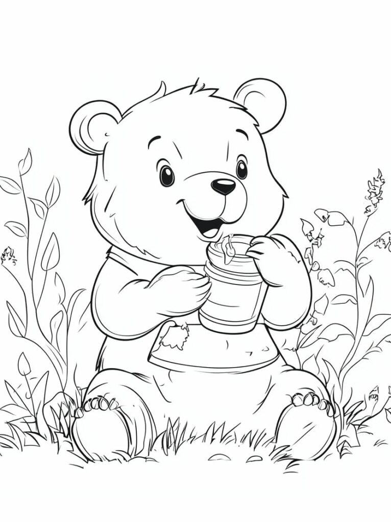 magic-of-bear-coloring-coloriageenfants