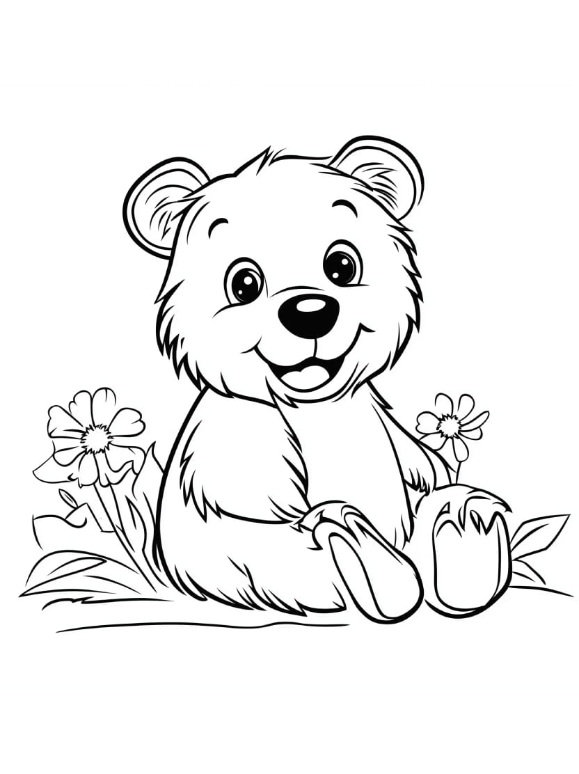 Coloriage Ours Simple Et Gratuit