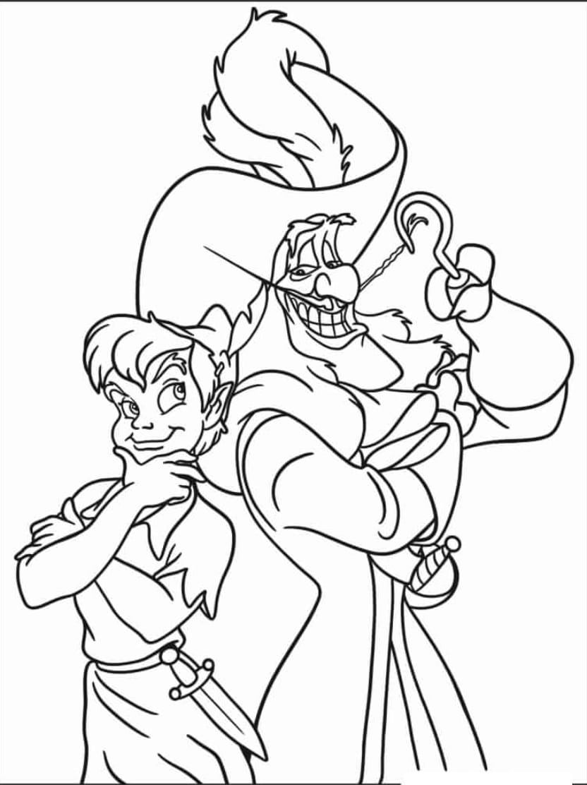 Coloriage Peter Pan Avec Equipe