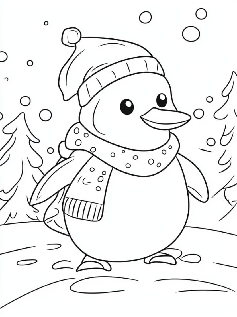 Coloriage Pingouin Pour Enfant Creatif