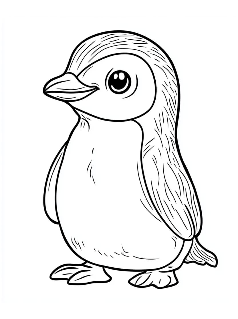 Coloriage Pingouin Simple