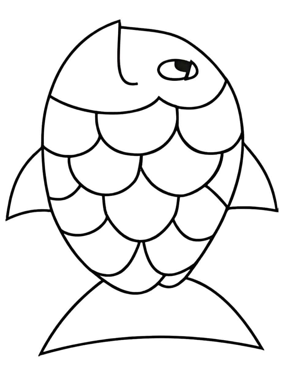 Coloriage Poisson D Avril Avec Motifs Simples