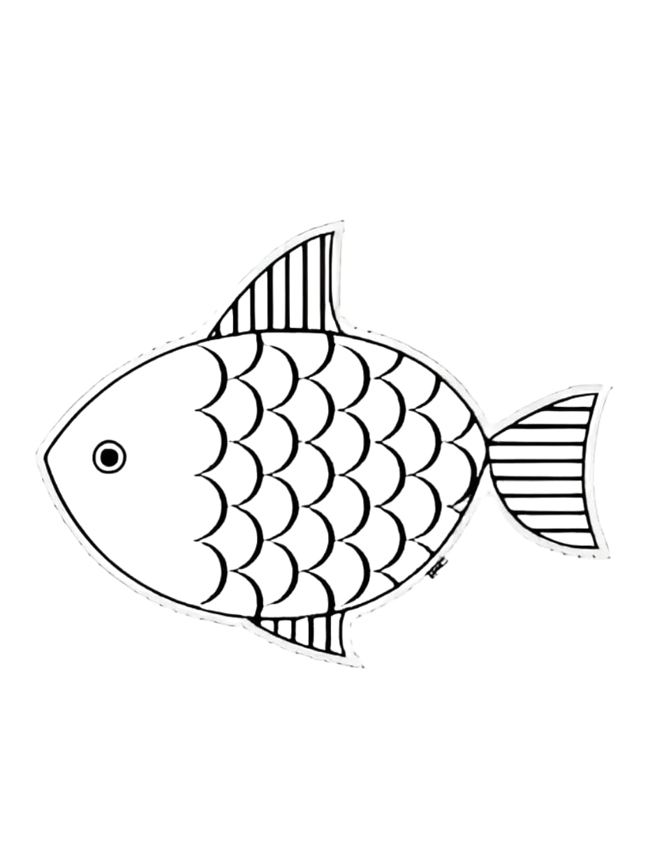 Coloriage Poisson D Avril Avec Motifs