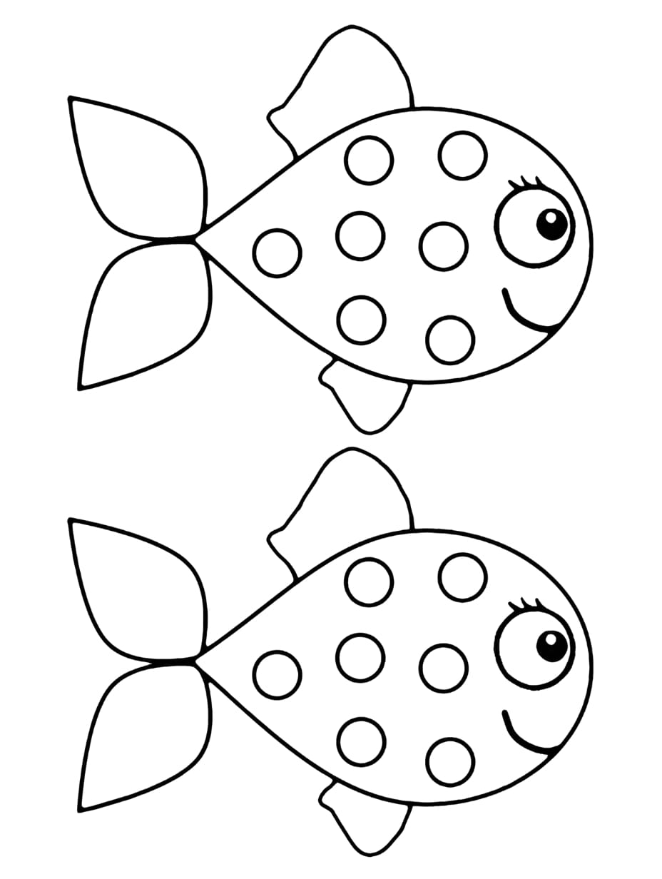 Coloriage Poisson D Avril Deux Images