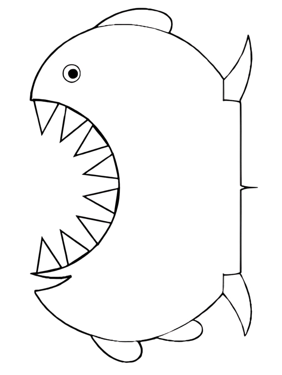 Coloriage Poisson D Avril Effrayant