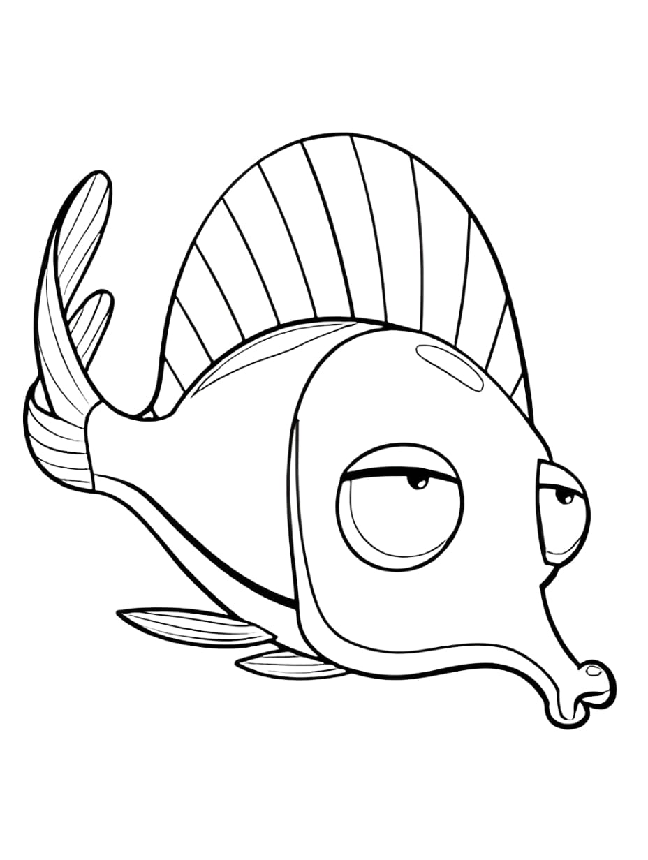 Coloriage Poisson D Avril Laid