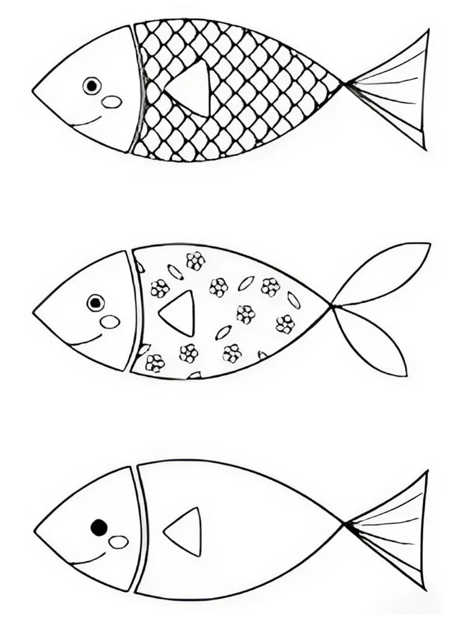 Coloriage Poisson D Avril Plusieurs Images Pour Enfants