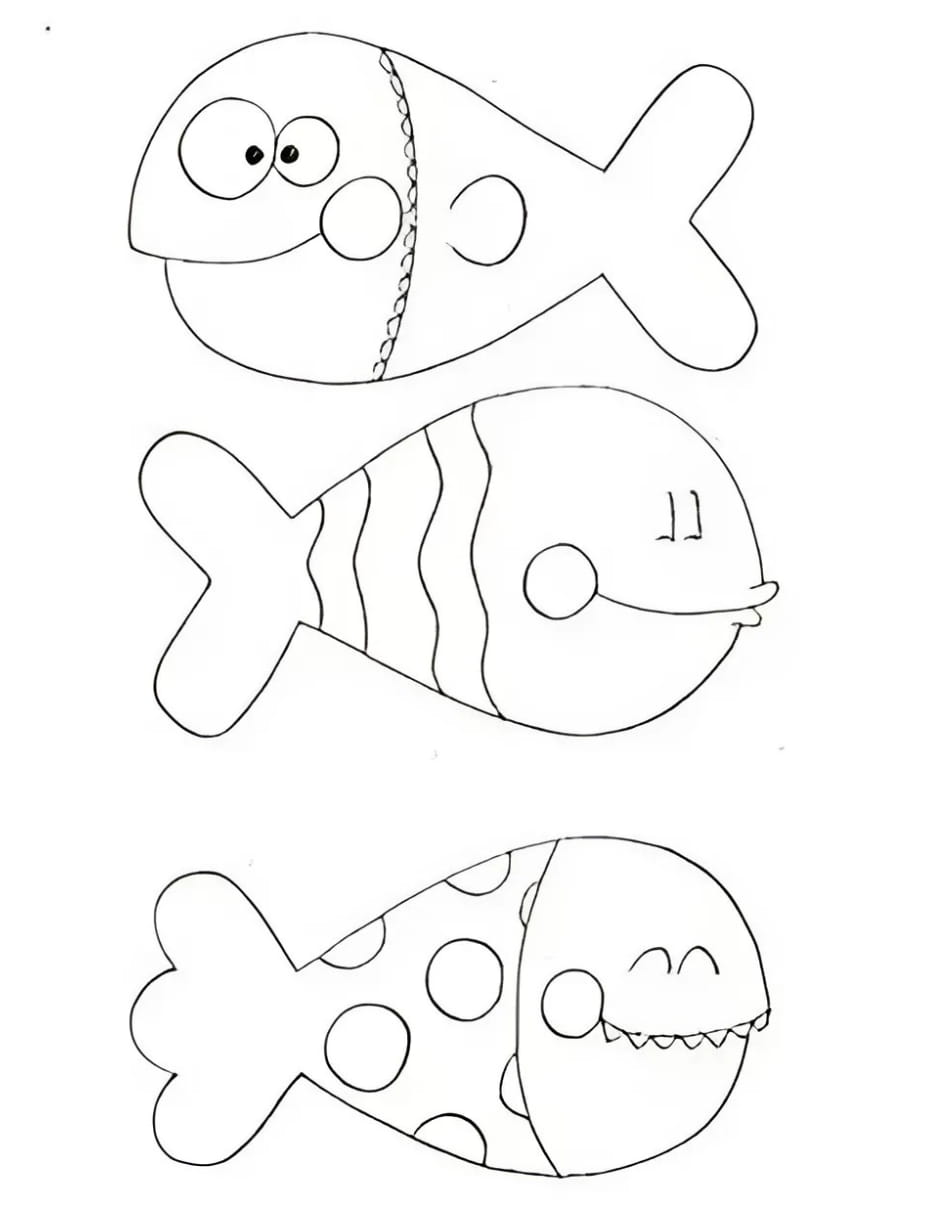 Coloriage Poisson D Avril Simple