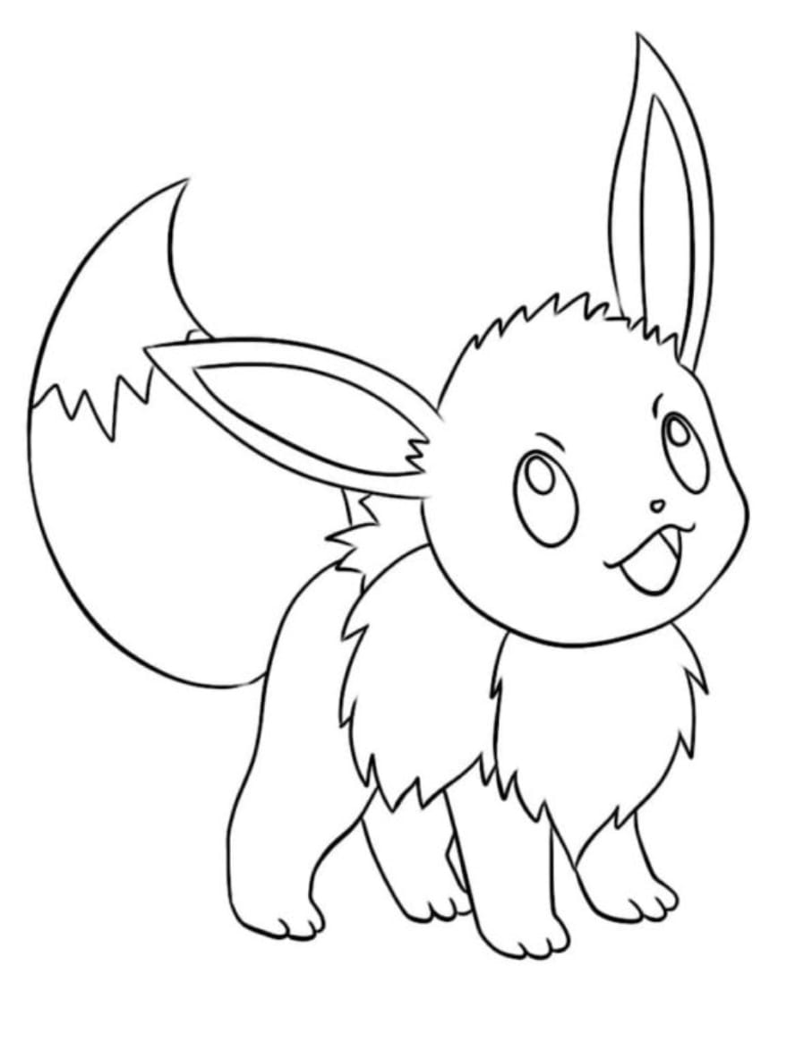 Coloriage Pokemon Adorable Evoli