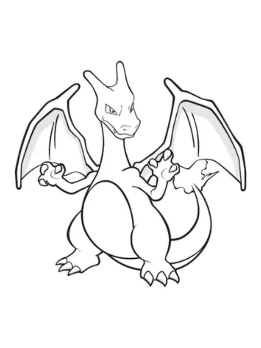 Coloriage Pokemon Dracaufeu