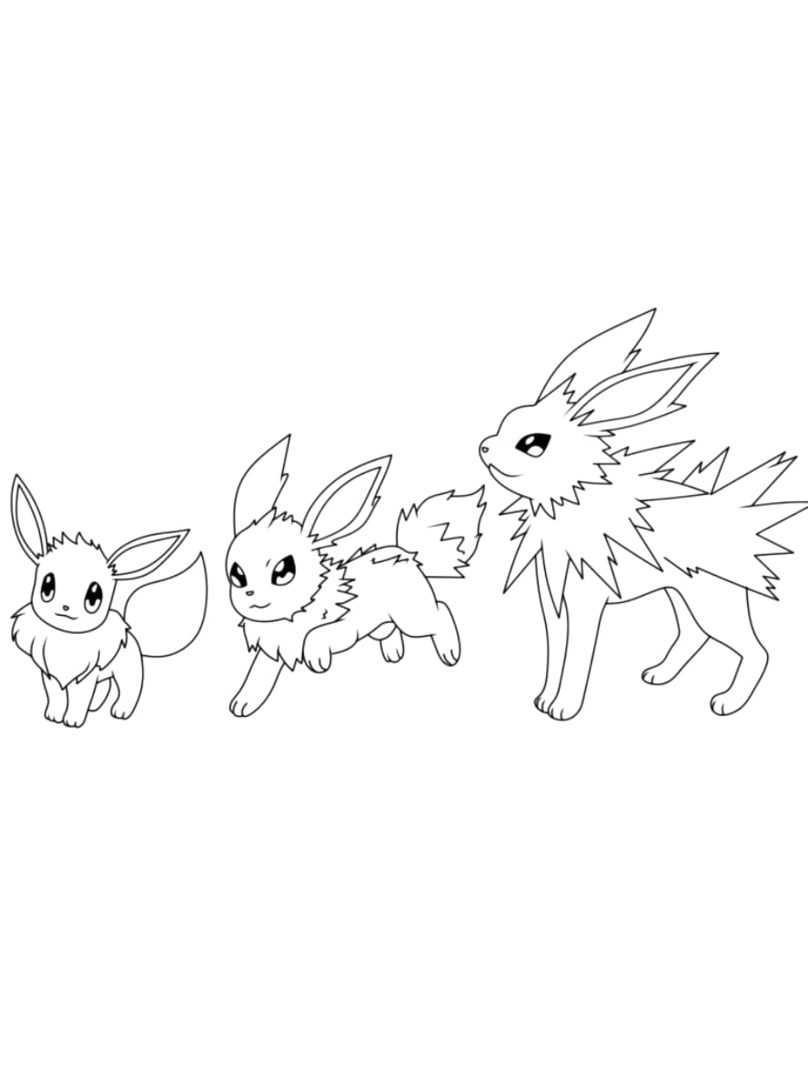 Coloriage Pokemon Evoli Evolutions Enfants