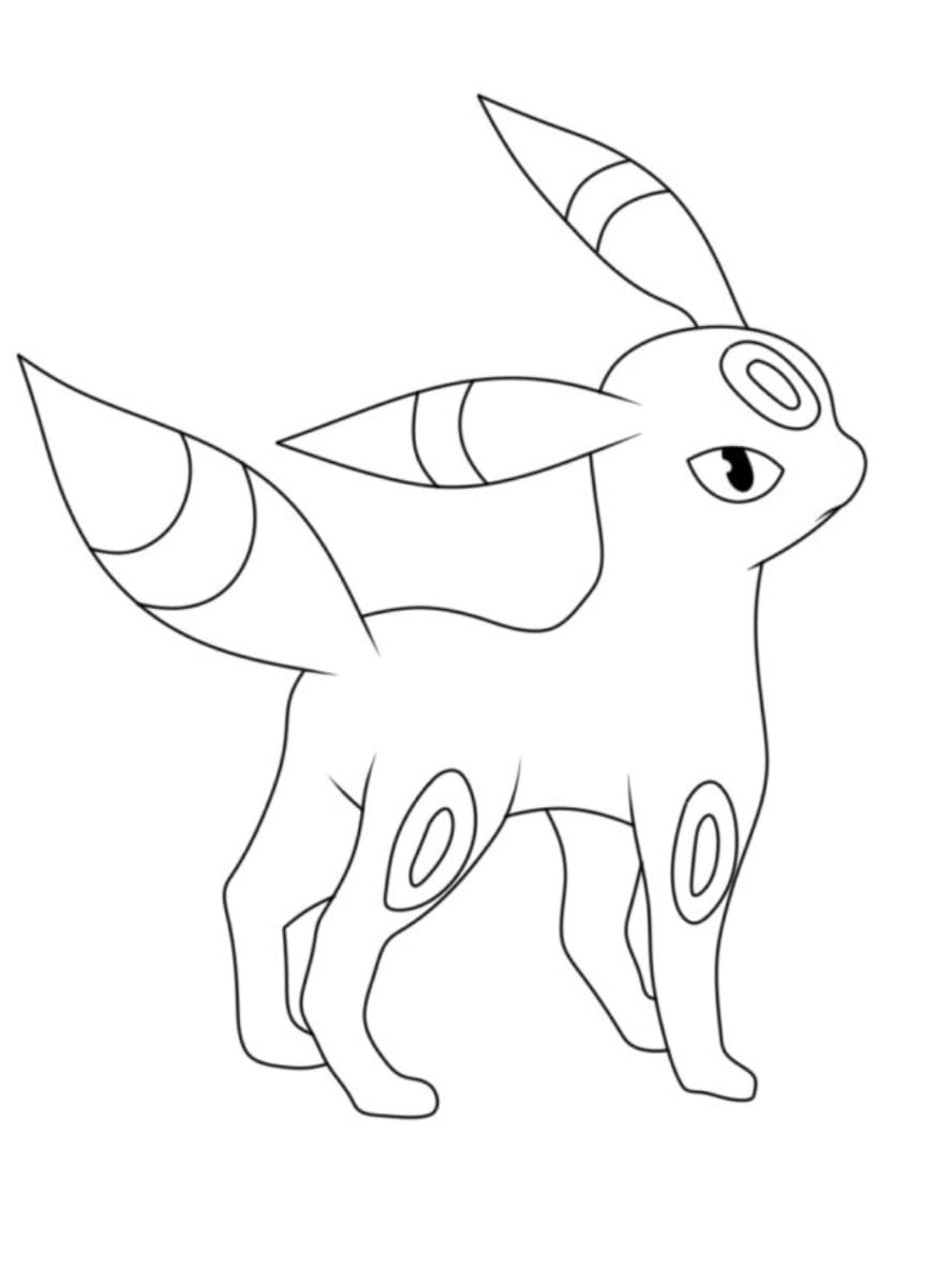 Coloriage Pokemon Evoli Umbreon