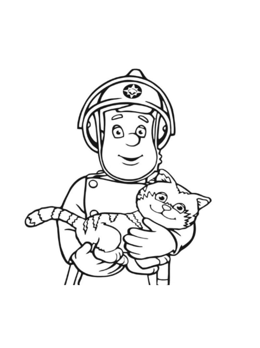 Coloriage Pompier Gratuit Pour Enfants