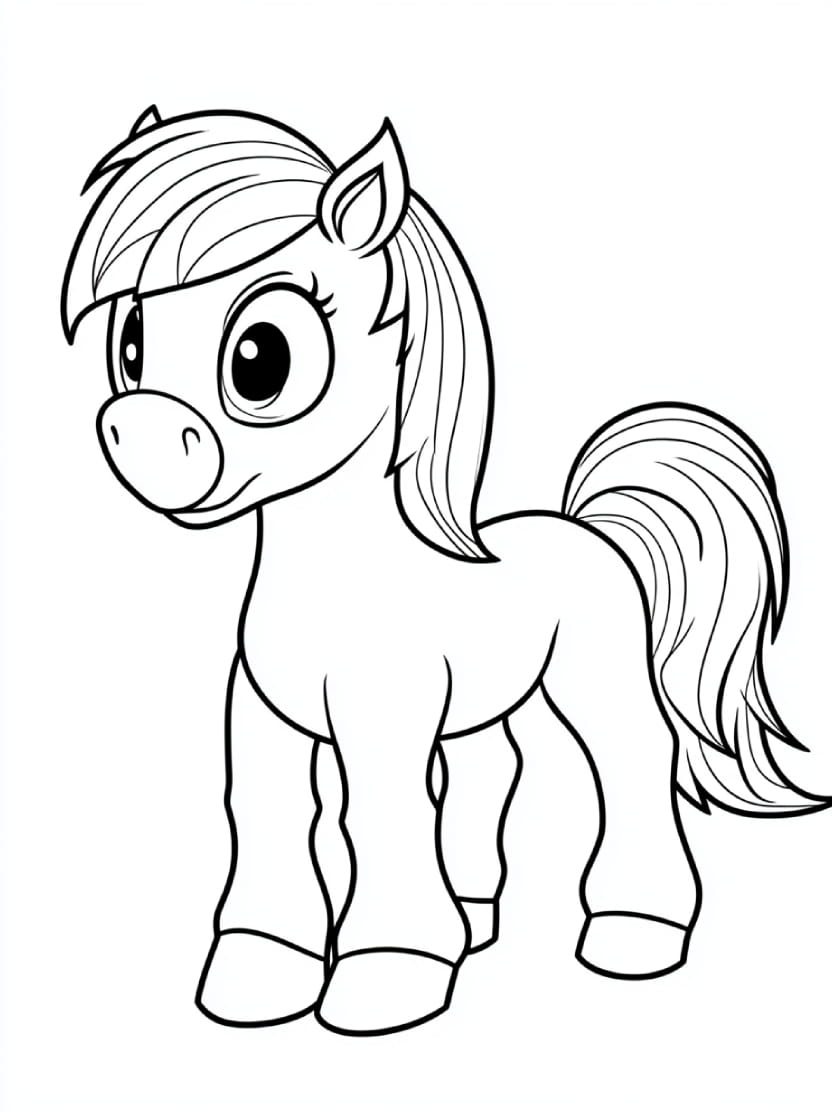 Coloriage Poney Gratuit