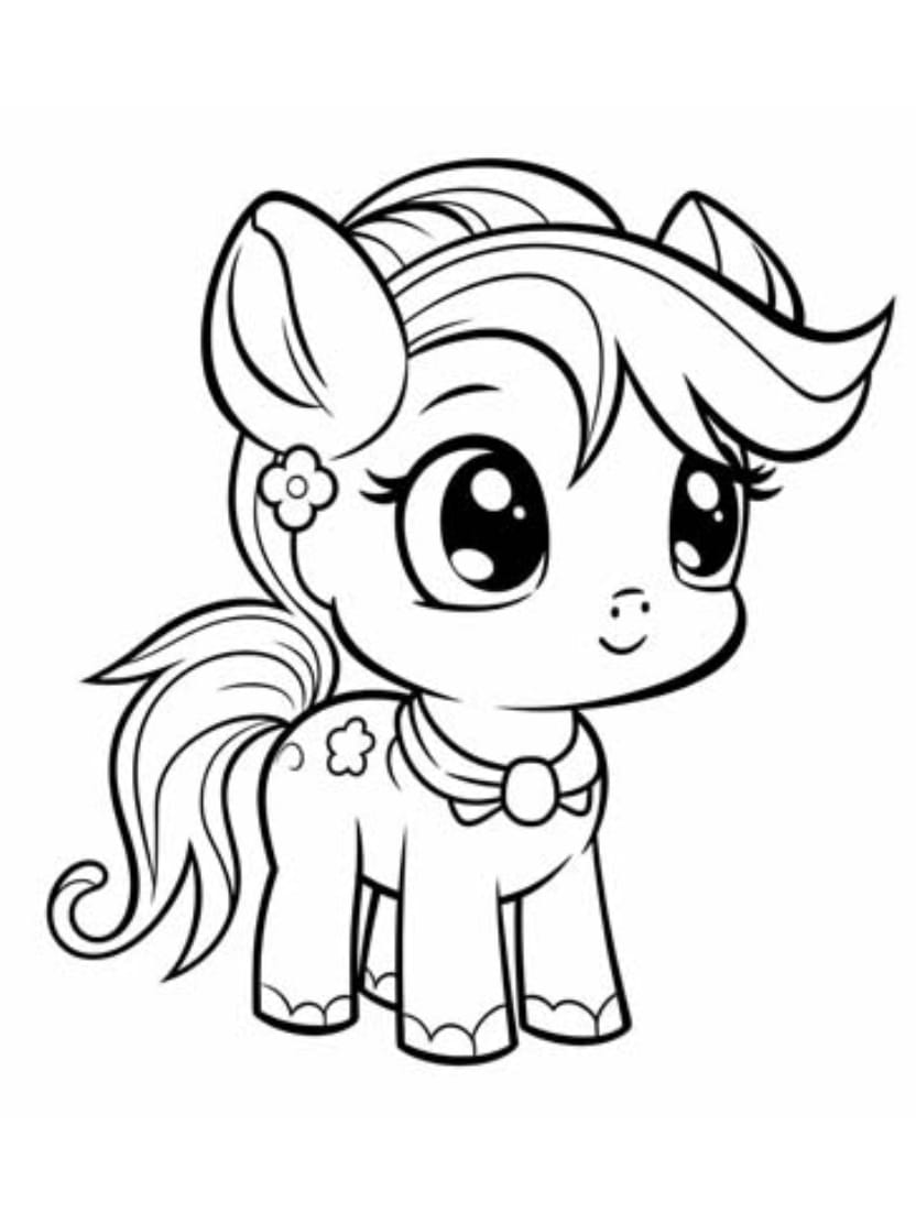 Coloriage Poney Mignon