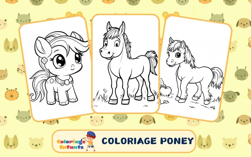 Coloriage Poney