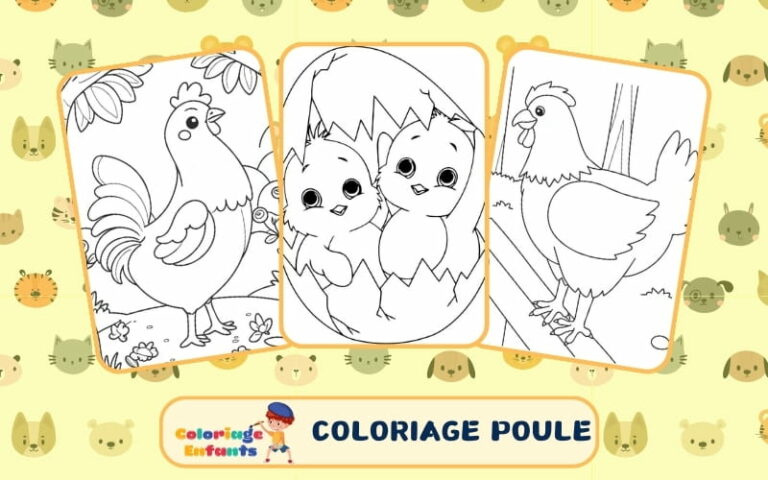 Coloriage Poule