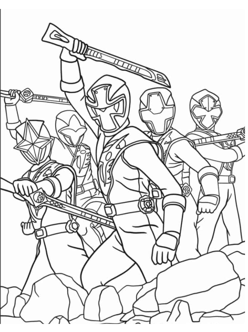 Coloriage Power Rangers Adapte A Tous Les Ages