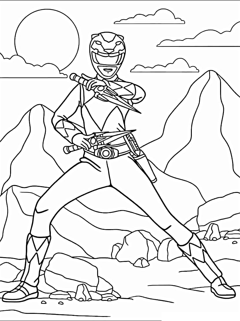 Coloriage Power Rangers Aide Les Enfants A Apprendre Par L Art