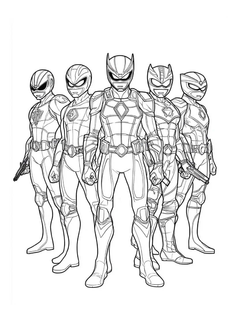 Coloriage Power Rangers Aide Les Enfants A Se Detendre Et S Amuser