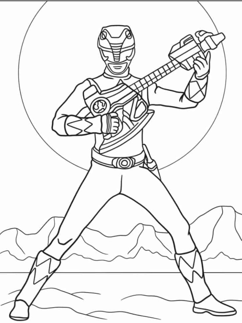 Coloriage Power Rangers Avec Des Personnages Preferes Dans Le Film