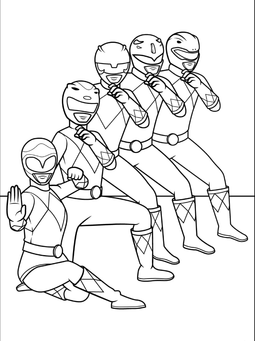 Coloriage Power Rangers Est Un Choix Parfait Pour Les Enfants