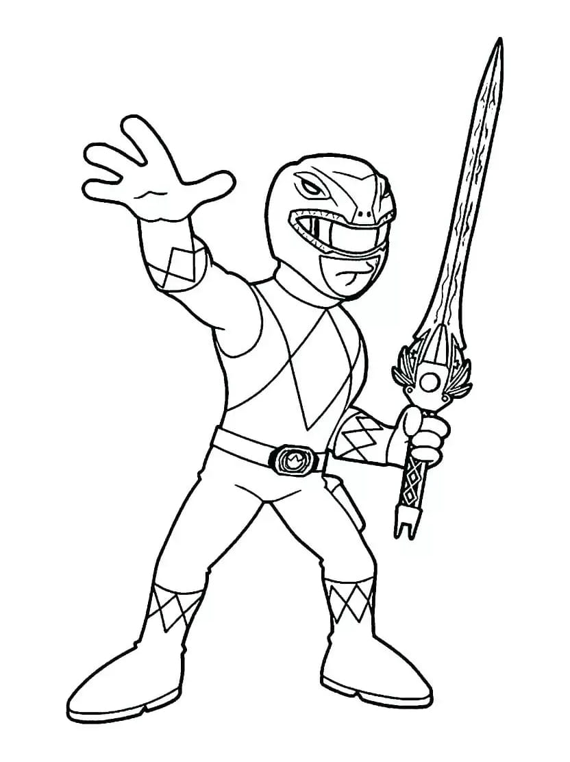 Coloriage Power Rangers Mignon Pour Les Jours De Repos