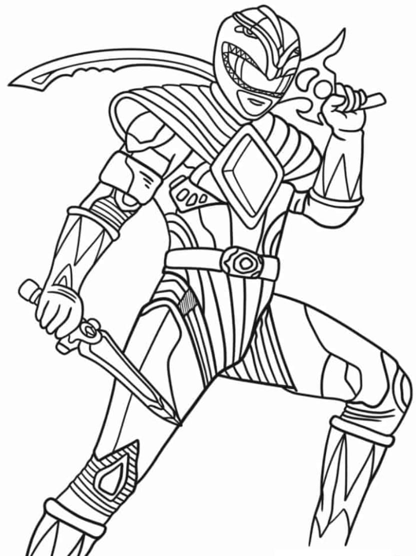 Coloriage Power Rangers Mignonne Pour Les Enfants Gratuit