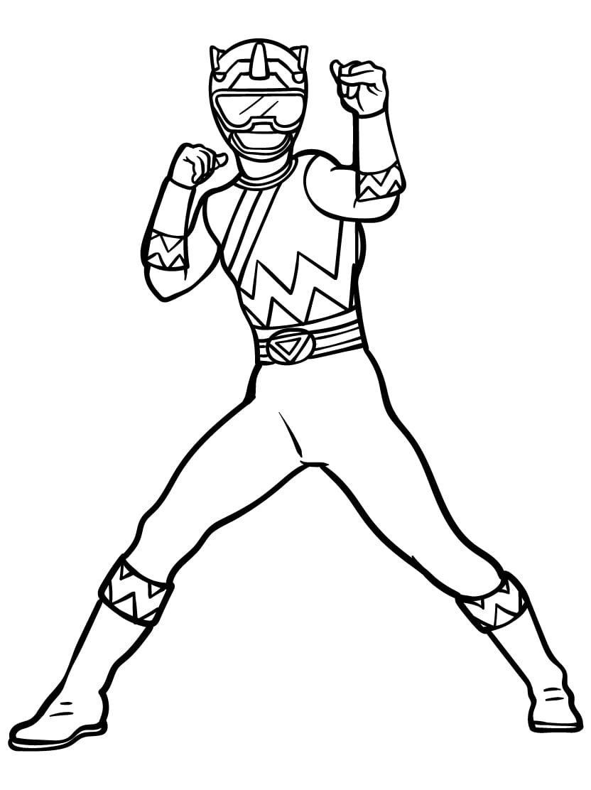 Coloriage Power Rangers Pour Des Cours D Art