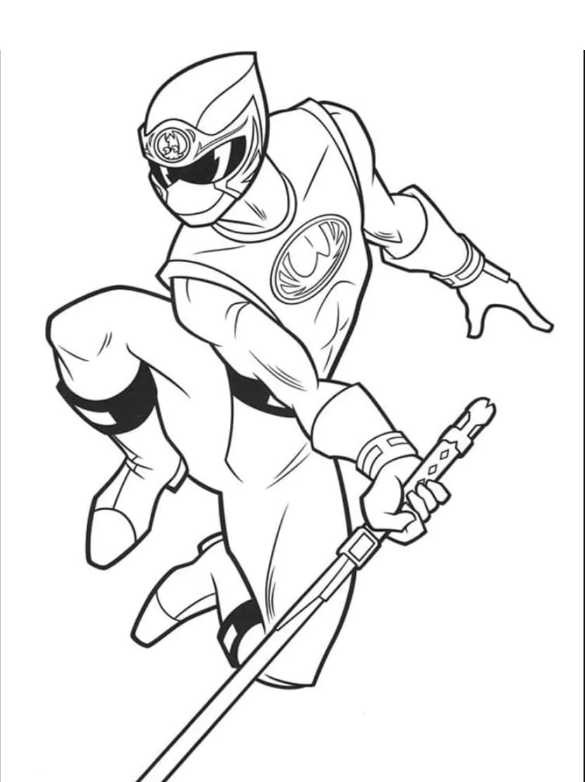 Coloriage Power Rangers Simple Et Facile A Colorier