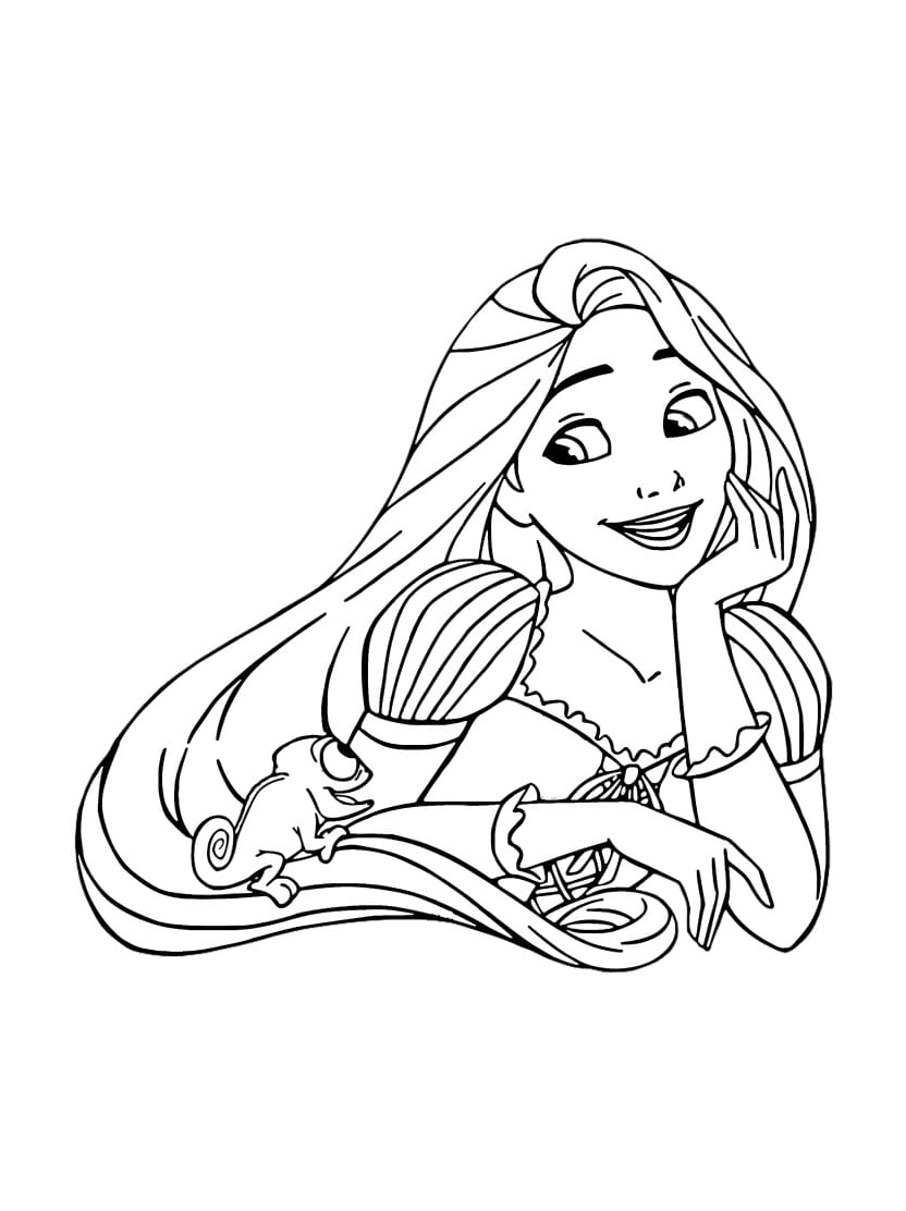 Coloriage Raiponce Gratuit Pour Enfants