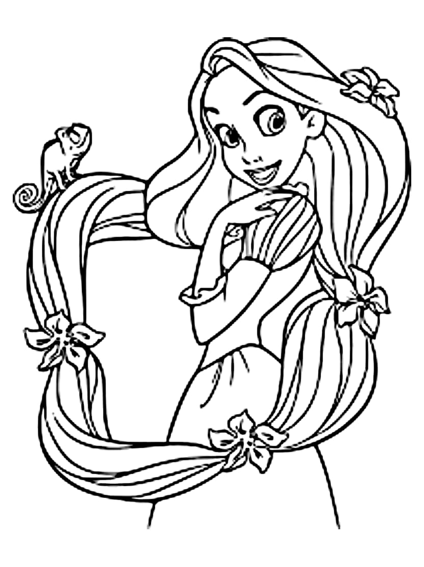 Coloriage Raiponce Magnifique