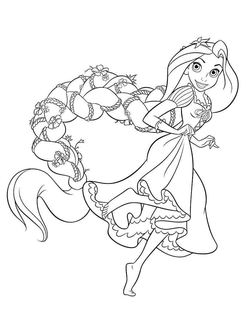 Coloriage Raiponce Pour Enfant