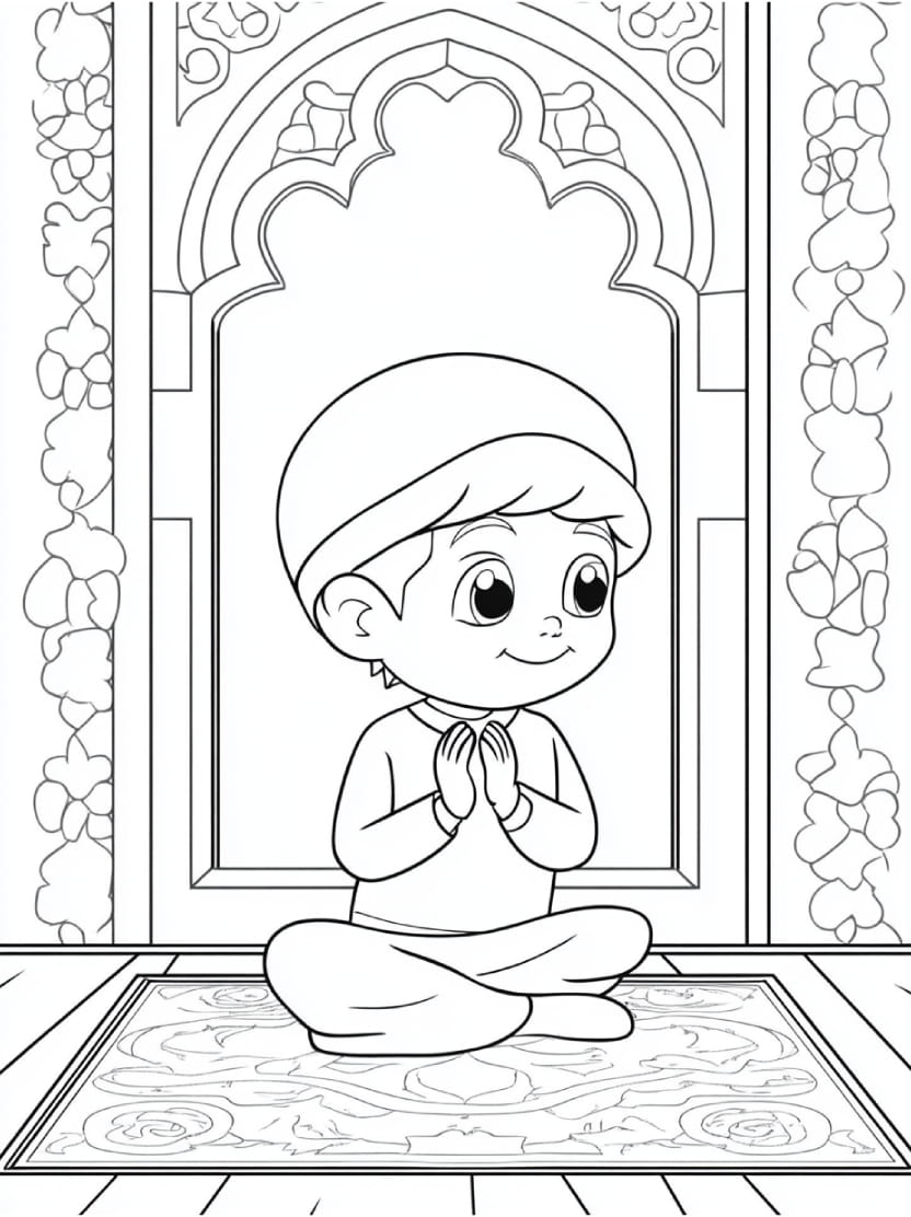 Coloriage Ramadan Artistique Pour Enfant