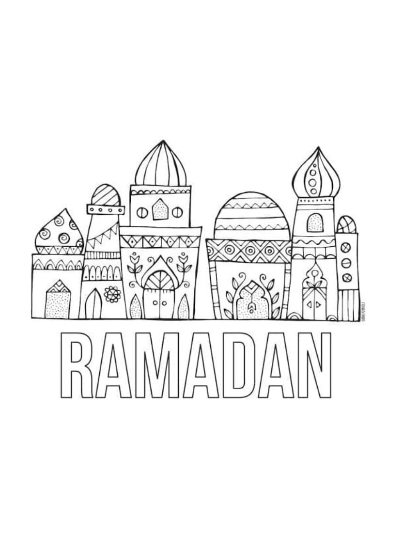 Coloriage Ramadan Gratuit Pour Enfant