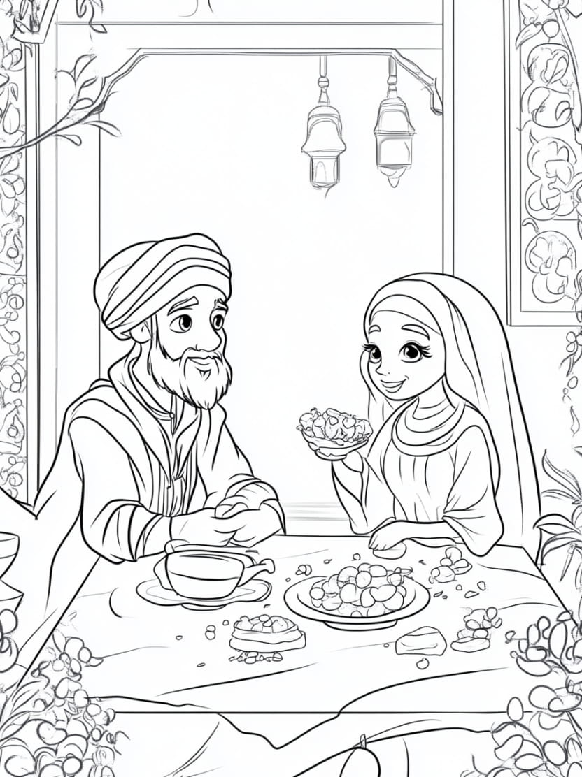 Coloriage Ramadan Pour Enfant Simple