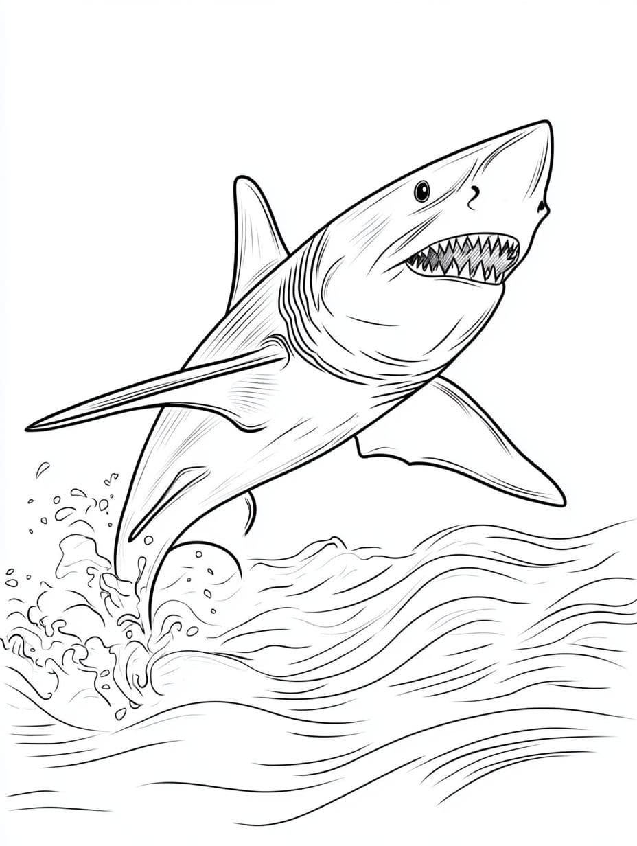 Coloriage Requin Et Hippocampe