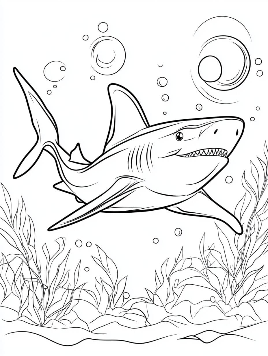 Coloriage Requin Gratuit Mignon