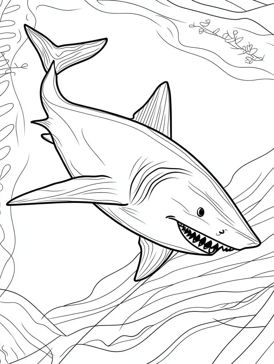 Coloriage Requin Simple